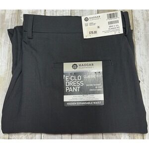 Haggar Men's 38x30 Medium Gray‎ Classic Fit E-Clo Dress Pants Straight Leg NWT